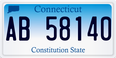 CT license plate AB58140