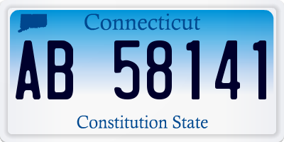 CT license plate AB58141