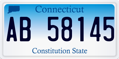 CT license plate AB58145