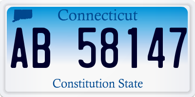 CT license plate AB58147