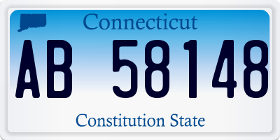 CT license plate AB58148