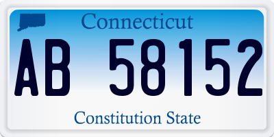 CT license plate AB58152