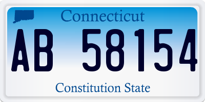 CT license plate AB58154