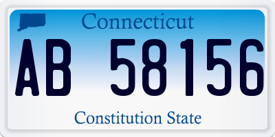 CT license plate AB58156