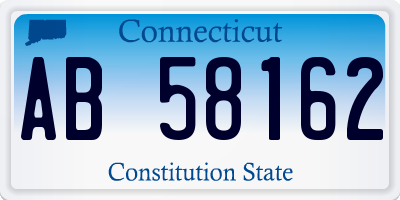 CT license plate AB58162