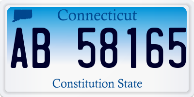 CT license plate AB58165