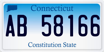 CT license plate AB58166