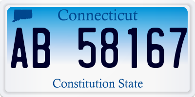 CT license plate AB58167