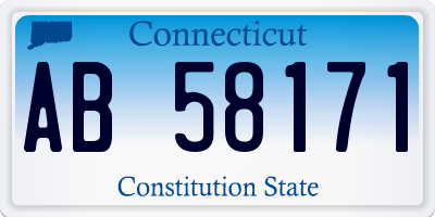 CT license plate AB58171