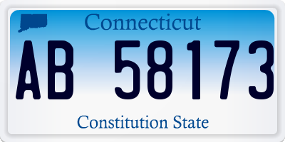 CT license plate AB58173