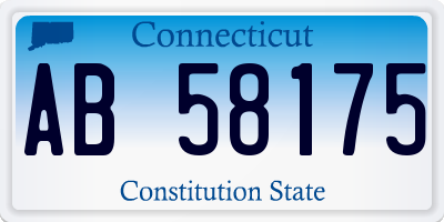 CT license plate AB58175