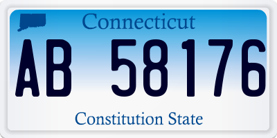 CT license plate AB58176
