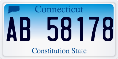 CT license plate AB58178