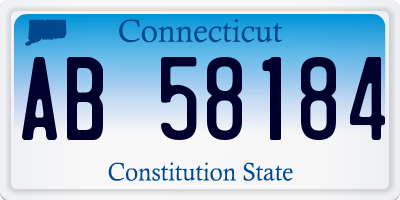 CT license plate AB58184
