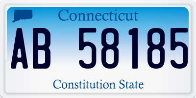 CT license plate AB58185