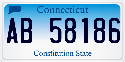 CT license plate AB58186