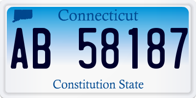 CT license plate AB58187