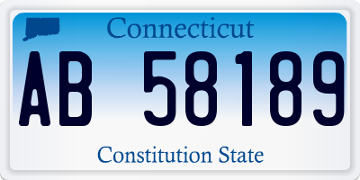 CT license plate AB58189