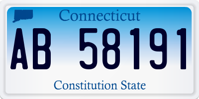 CT license plate AB58191