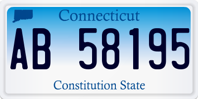 CT license plate AB58195