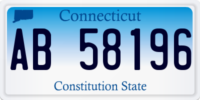 CT license plate AB58196