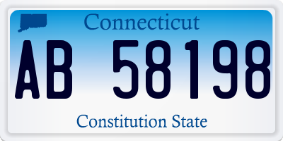 CT license plate AB58198