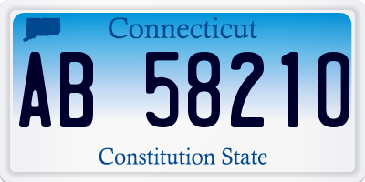 CT license plate AB58210