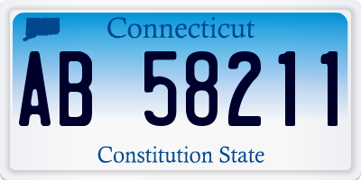 CT license plate AB58211