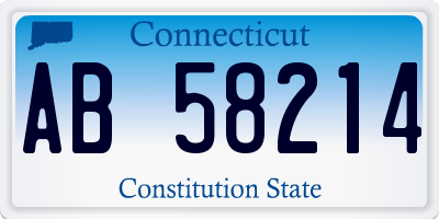 CT license plate AB58214