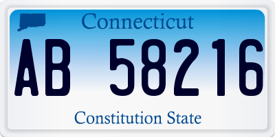 CT license plate AB58216