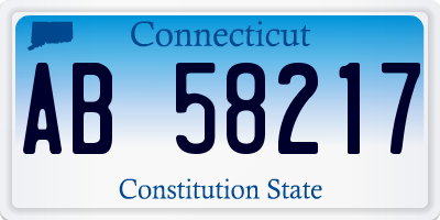 CT license plate AB58217