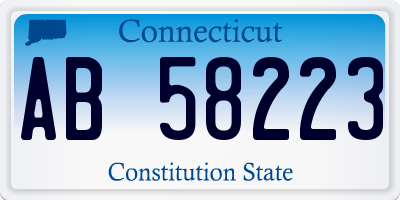 CT license plate AB58223