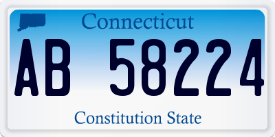 CT license plate AB58224