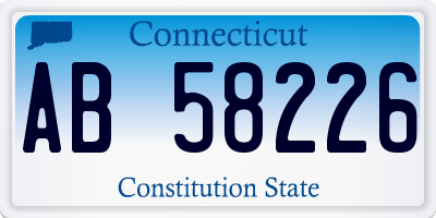 CT license plate AB58226