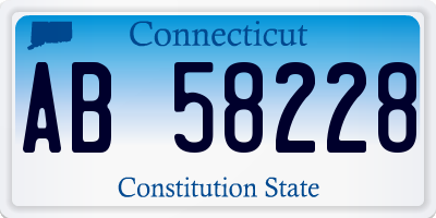 CT license plate AB58228