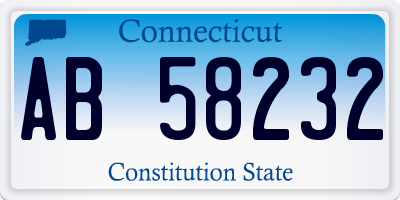 CT license plate AB58232