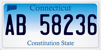 CT license plate AB58236
