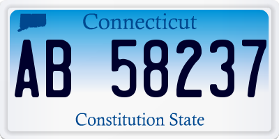 CT license plate AB58237