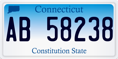 CT license plate AB58238