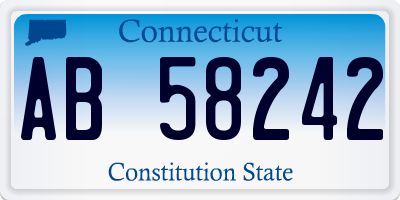 CT license plate AB58242