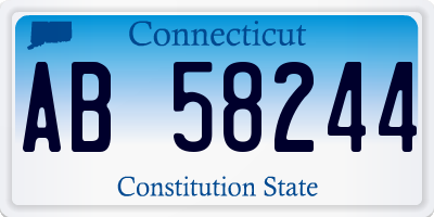 CT license plate AB58244