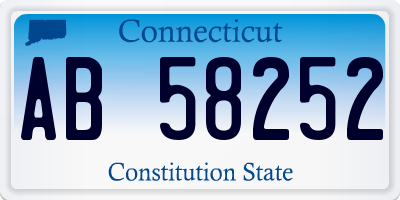 CT license plate AB58252