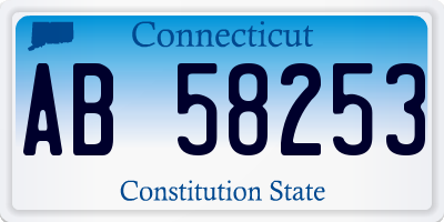 CT license plate AB58253