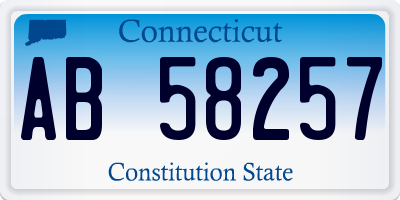 CT license plate AB58257