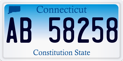 CT license plate AB58258