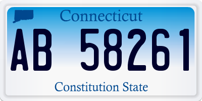 CT license plate AB58261