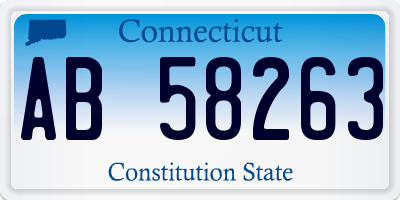 CT license plate AB58263