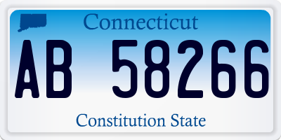 CT license plate AB58266
