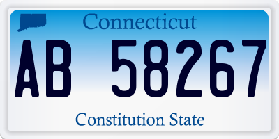 CT license plate AB58267