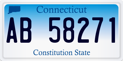 CT license plate AB58271